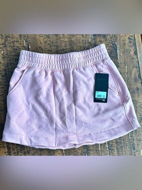 Reflex Light Pink Elastic-Waist Skort